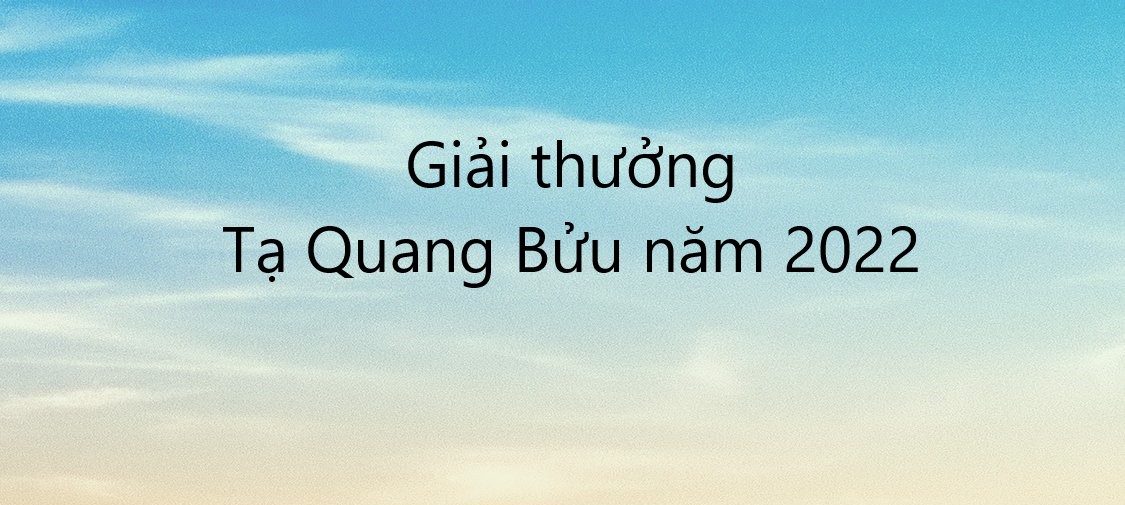 Giải thưởng Tạ Quang Bửu năm 2022