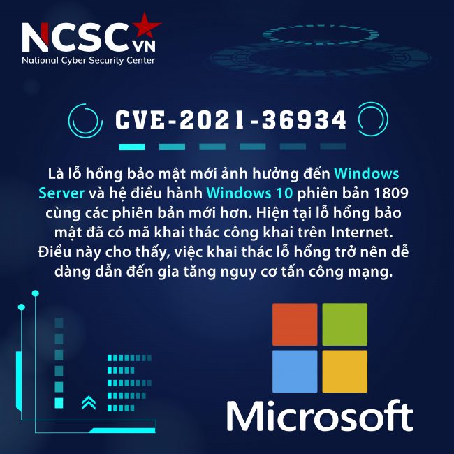 V/v lỗ hổng bảo mật mới ảnh hưởng đến hệ điều hành Windows 10 và Windows Server